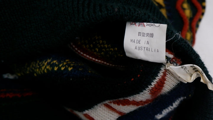 Vintage Mr Junko Koshino Coogi Style Pure New Wool Made In Australia Knit Sweater
