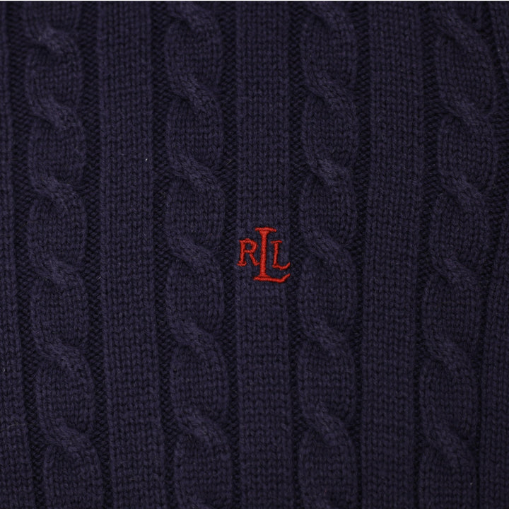 Ladied Ralph Lauren Cable Knit Crewneck Sweater Size M
