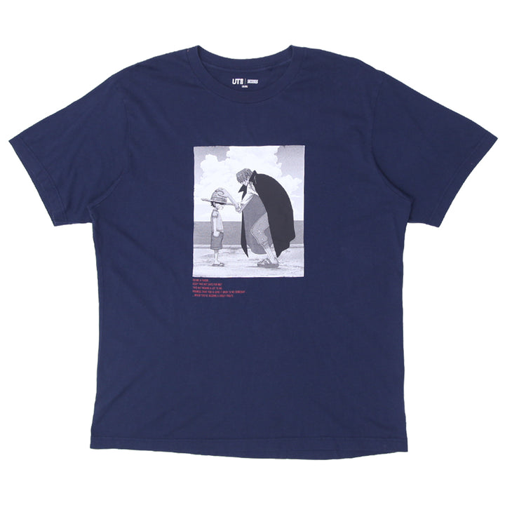 Mens Uniqlo One Piece Anime T-Shirt Navy - Fashion Rerun Vintage Migration_T-Shirt