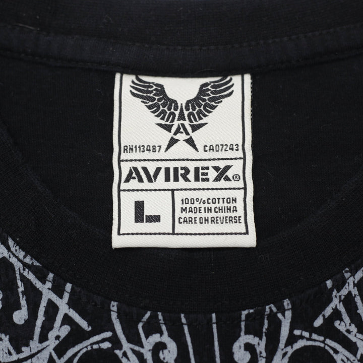 Y2K Avirex Graphic Black Ace of Spades T-Shirt Size L