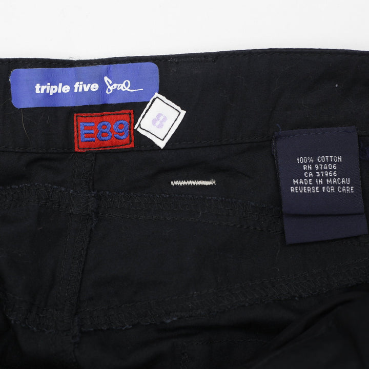 Y2K Ladies Triple Five Soul Belted Wide Leg Cargo Trousers Pants Size 8