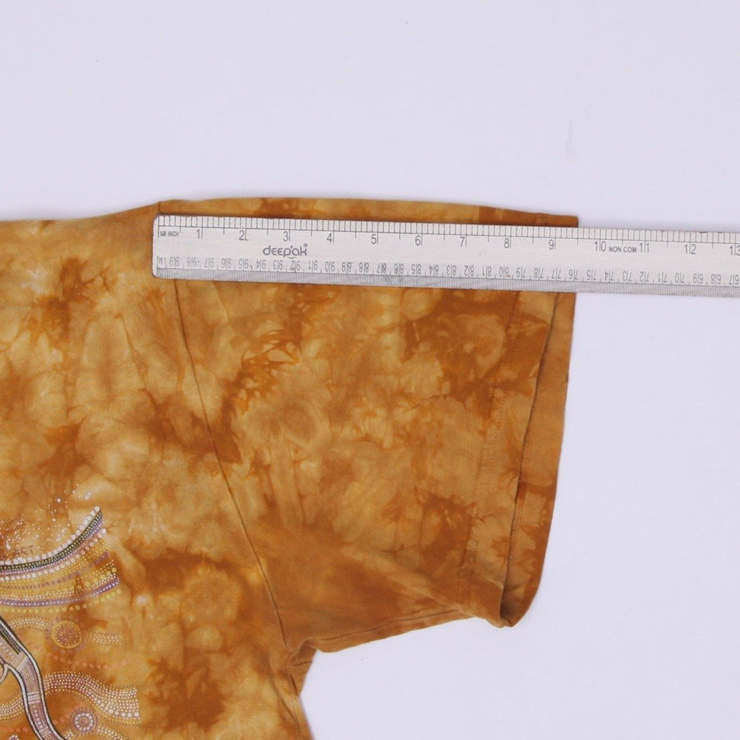 Vintage Gooses Australia T-Shirt Mens Ochre Tie Dye Camel Made in Australia L