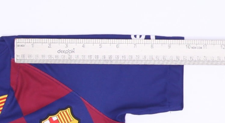 BOYS Barcelona Nike Checkered La Liga Soccer Jersey Size S
