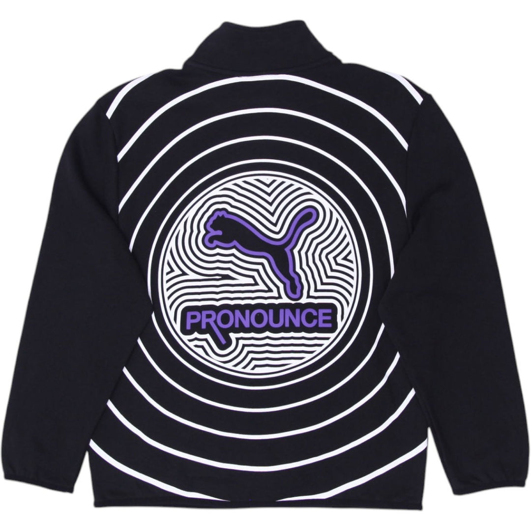 Mens Puma Pronounce Black Quarter Zip Jacket