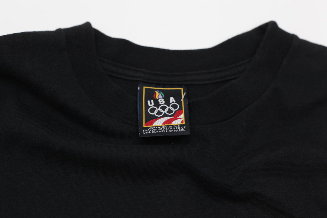 1992 Vintage USA Olympics Skiing Ski Embroidered T-Shirt