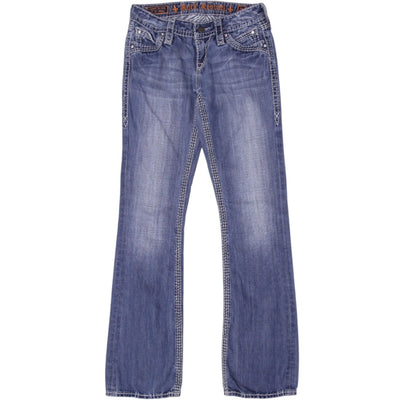 Y2K Ladies Rock Revival Embroidered Straight Blue Jeans Size 26 | Migration_Jeans & Pants | Fashion Rerun