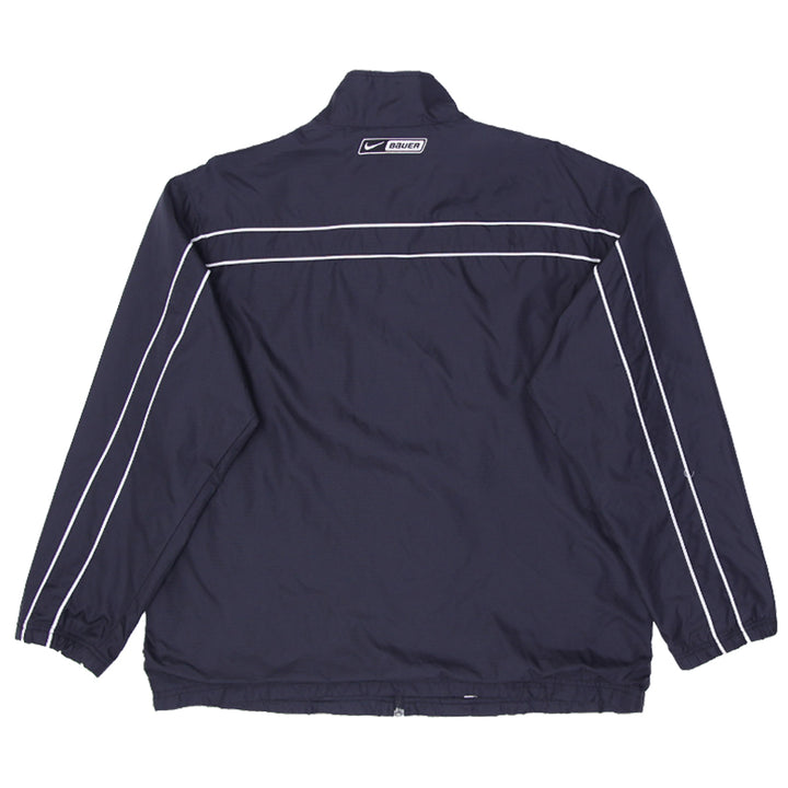 Mens Embroidered Nike Bauer Zip Up Nylon Jacket