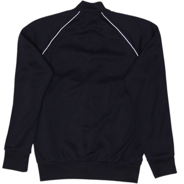 Ladies Embroidered Adidas Logo Sleeve Striped Full Zip Black Jacket