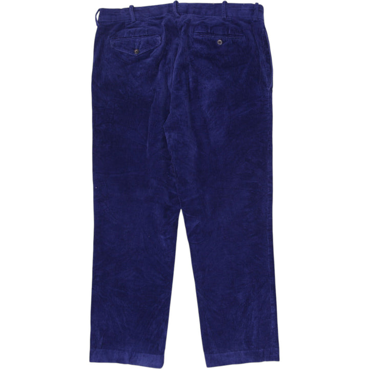 Mens Polo Ralph Lauren Trousers Navy Blue Corduroy Casual Elegant