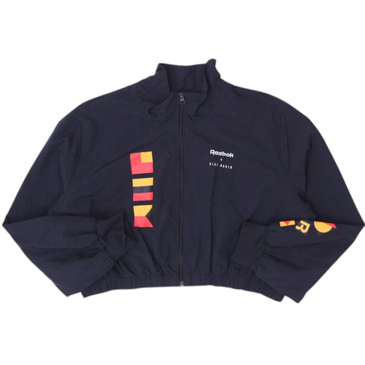 Ladies Reebok X Gigi Hadid Crop Track Black Full Zip Jacket Size XL