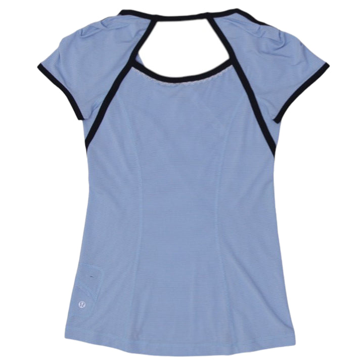 Ladies Lululemon Run Tech Short Sleeve Workout Sport Active Tee Shirt Top