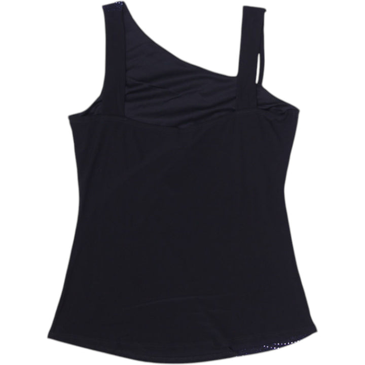 Y2K LadiesBlum One Shoulder Black Top Strappy Asymmetric Style Size XL