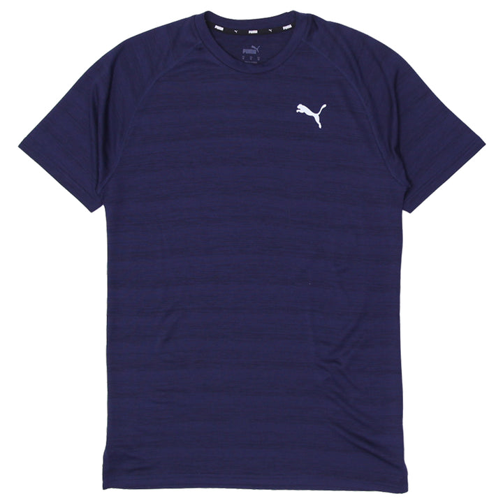 Mens Puma Logo Navy Sports T-Shirt