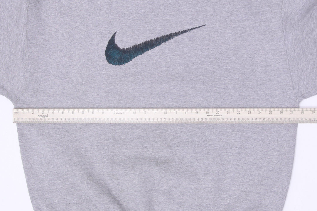 Vintage Mens Nike Sweatshirt Gray Embroidered Swoosh Logo
