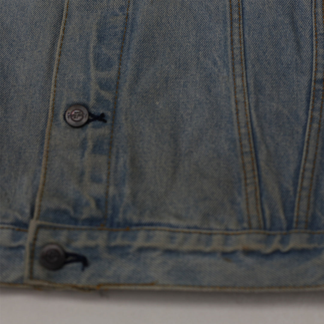 Vintage Hard Rock Café Madrid Embroidered Denim Jacket - Fashion Rerun Vintage Migration_Jacket