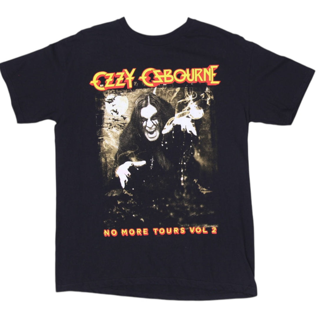 Mens Ozzy Osbourne Rock Graphic No More Tours T-Shirt Size L