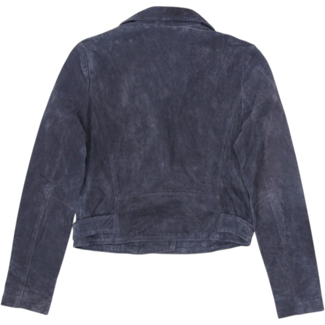 Vintage Ladies Vigoss Gray Suede Zipper Belted Jacket