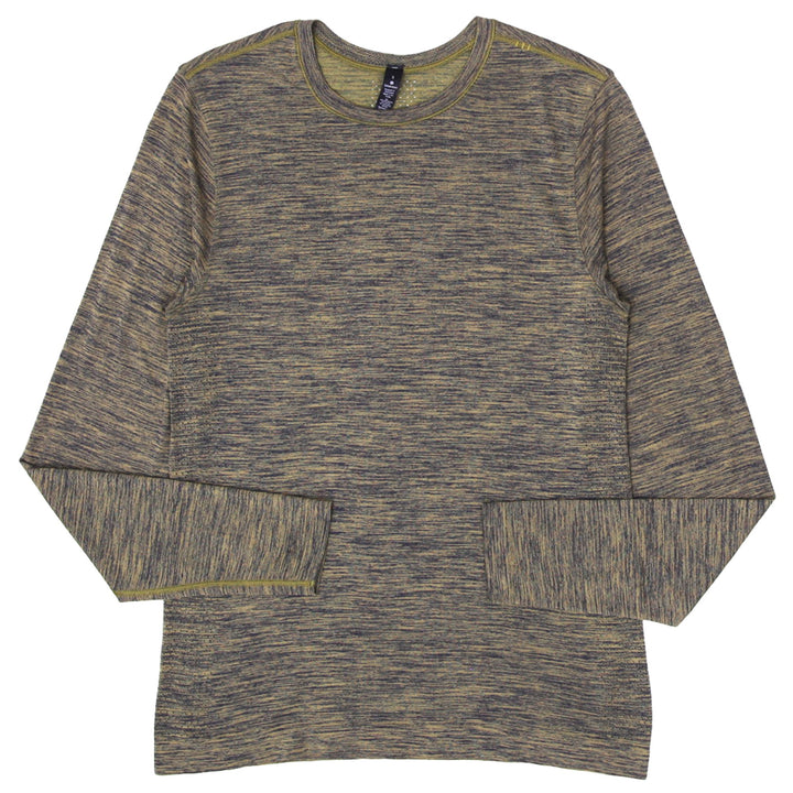 Mens Lululemon Logo Long Sleeve Knitted T-Shirt