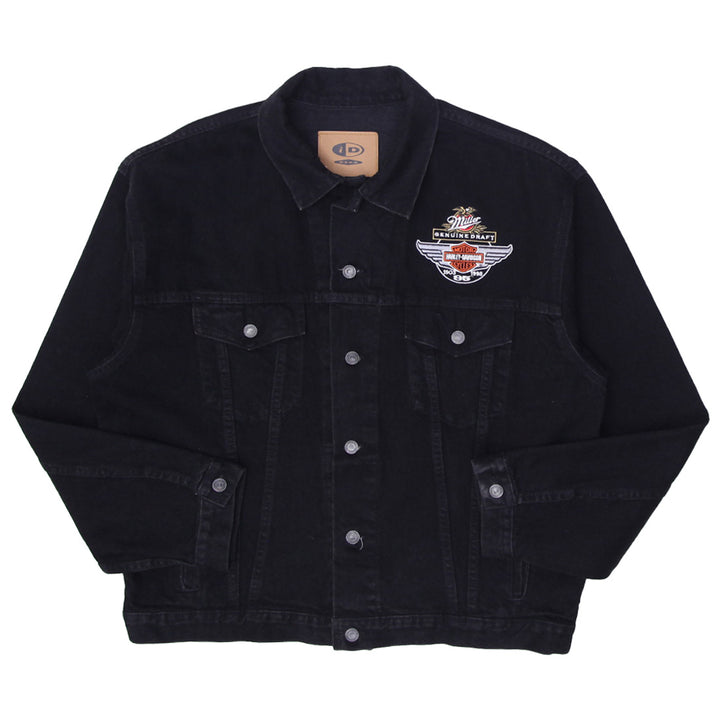 Vintage ID Wear Black Denim Patches Jacket