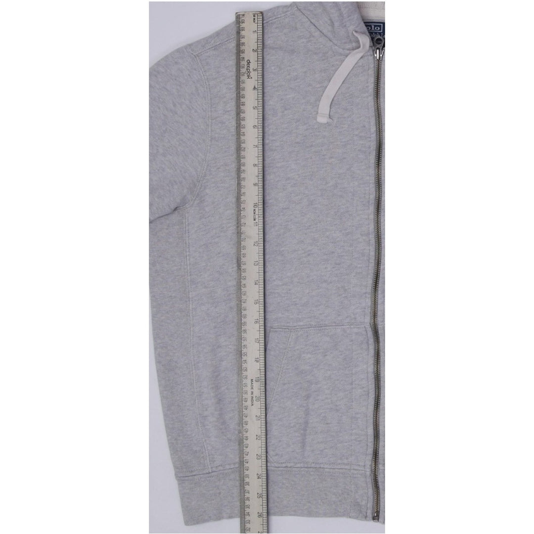 Mens Ralph Lauren Hoodie Gray Full Zip Embroidered Logo