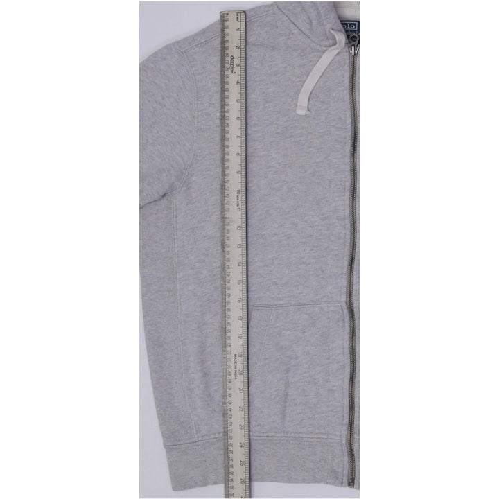 Mens Ralph Lauren Hoodie Gray Full Zip Embroidered Logo