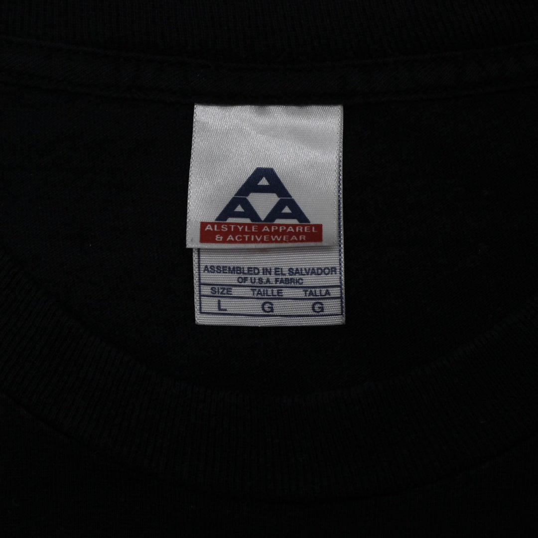 Vintage Mens Alstyle Rolling Stones T-Shirt Black Graphic Band Logo