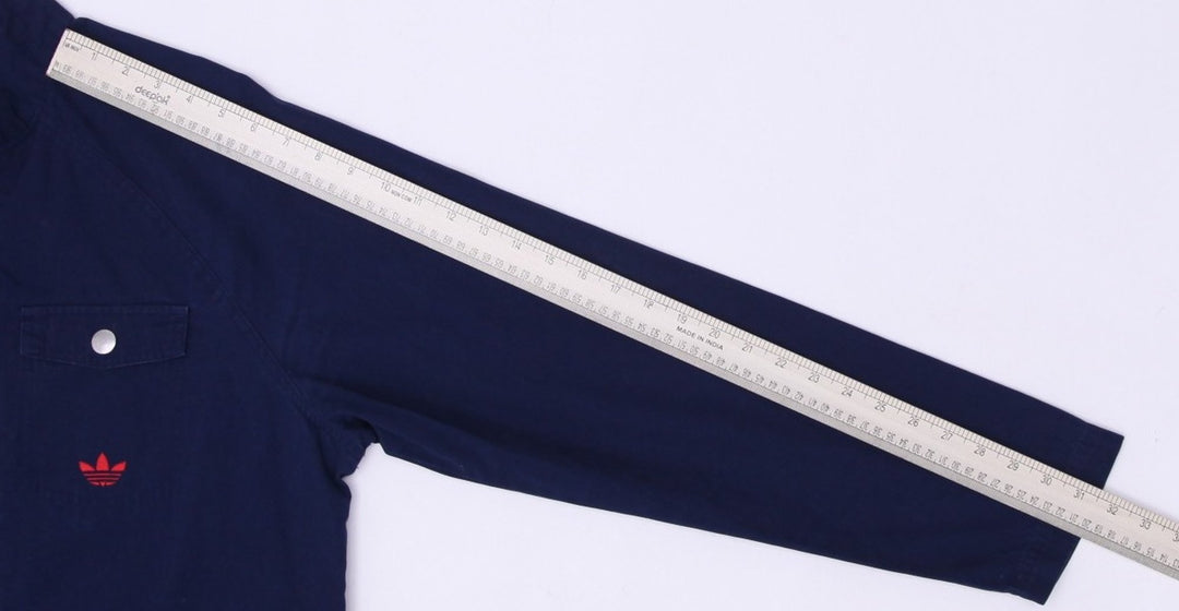 Mens Adidas Retro Jacket Cargo Trefoil Snap Chambray Travel Military