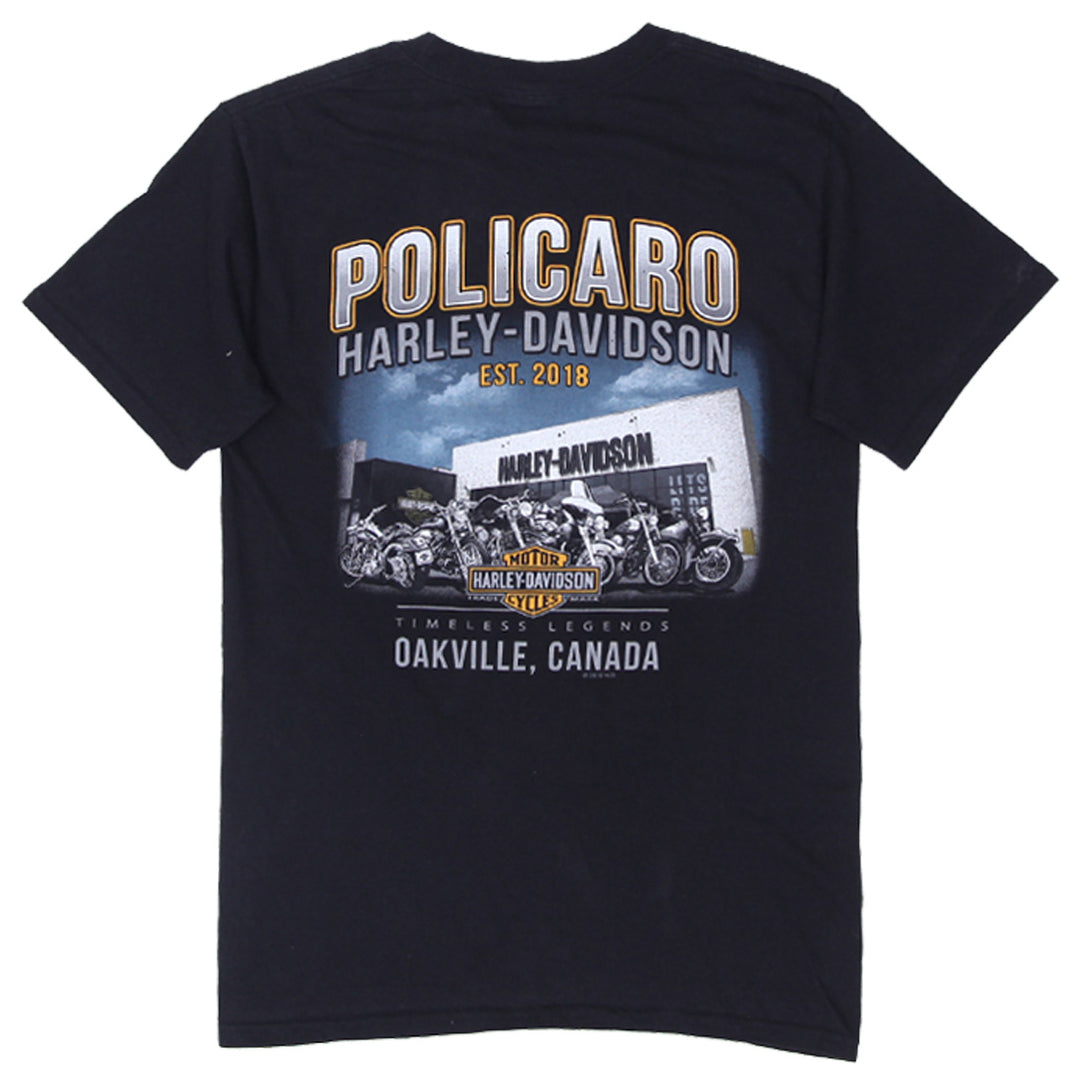 Mens Harley Davidson Logo Black T-Shirt - Fashion Rerun Vintage Migration_T-Shirt