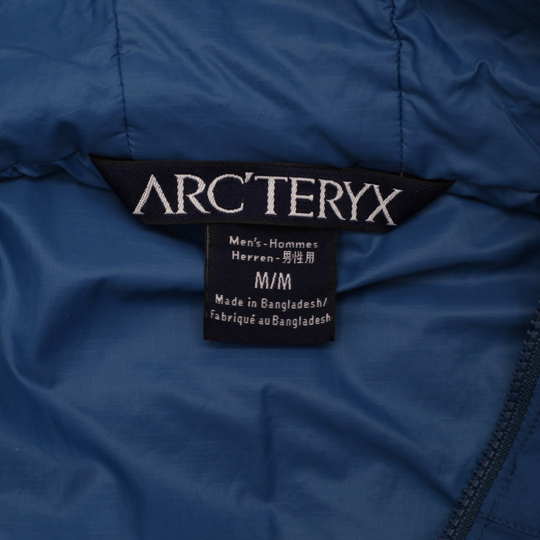 Mens Arc'teryx Full Zip Jacket Blue Hooded Lightweight M