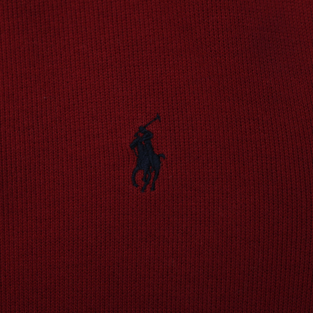Vintage Mens Polo by Ralph Lauren Red Casual Warm 1/4 Zip Sweater Size S | Migration_Knitwear & Sweaters - De | Fashion Rerun