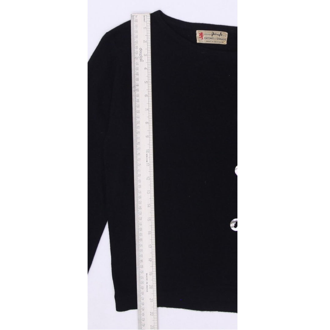 Vintage Ladies Pringle Eaton's Of Canada 100% Cashmere Sweater Made In Scotland