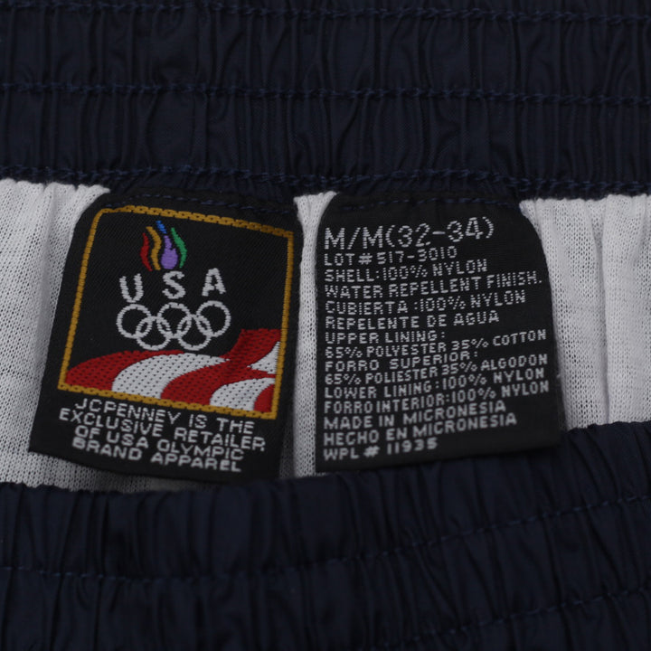 Vintage 90's USA Olympic Nylon Track Tearaway Pants Water Resistant Size M JCPenney - Fashion Rerun Vintage Migration_Pants