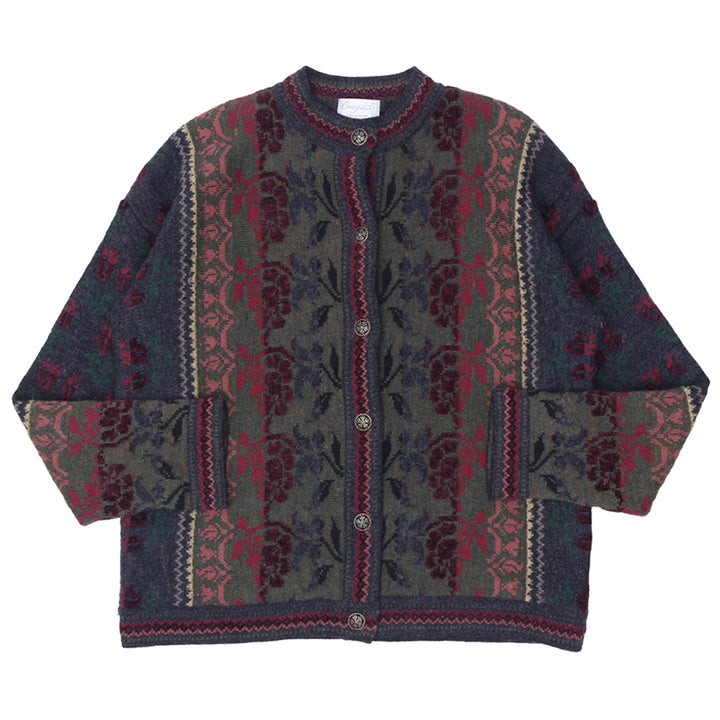 Vintage Cherry Levis  Wool Cardigan Sweater Ladies - Fashion Rerun Vintage Migration_Sweaters