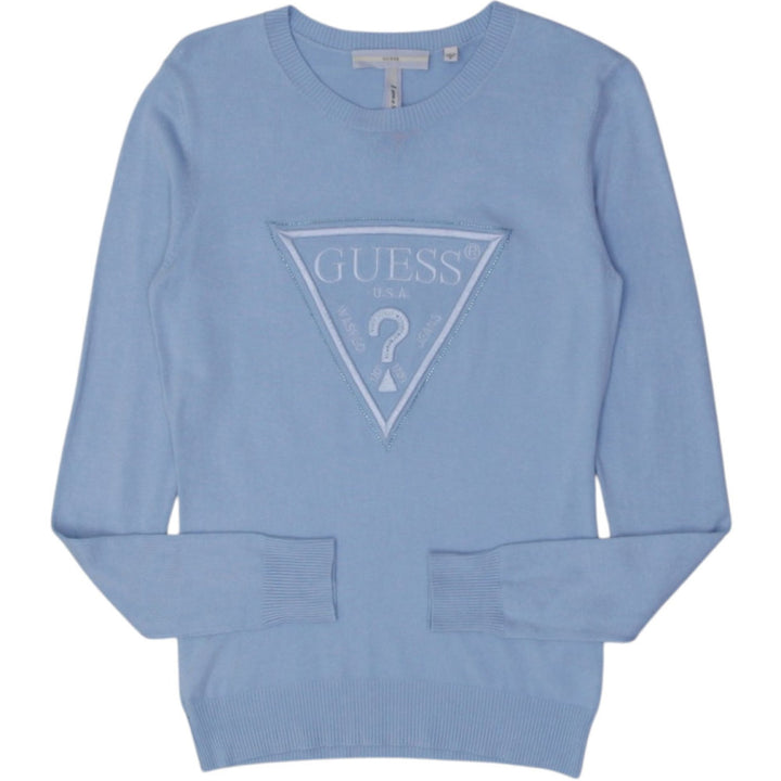 Ladies Guess Embroidered Logo Knitwear Sweater