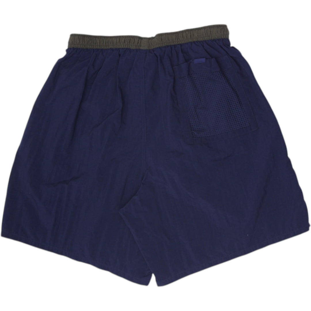 Vintage Speedo Swim Trunks Mens Medium Navy Olive Green Mesh Lined Board Shorts
