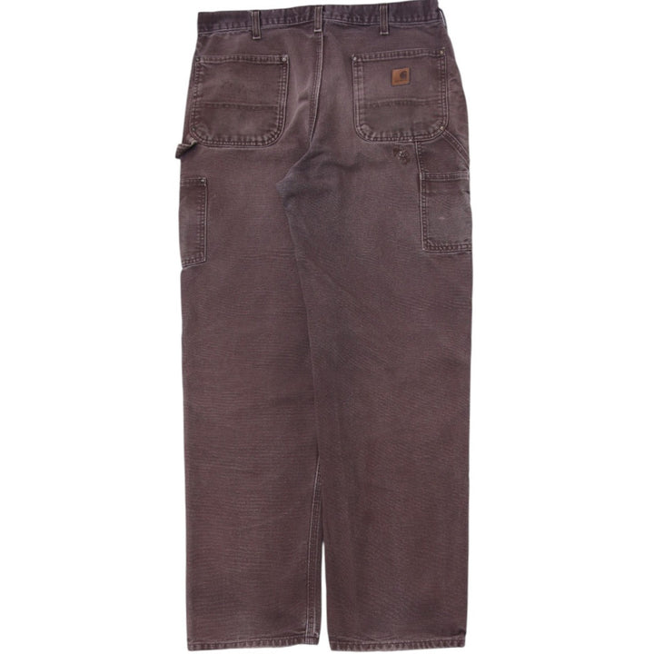 Mens Carhartt B136 DKB Double Knee Pants 36x34 Brown Thrashed Distressed