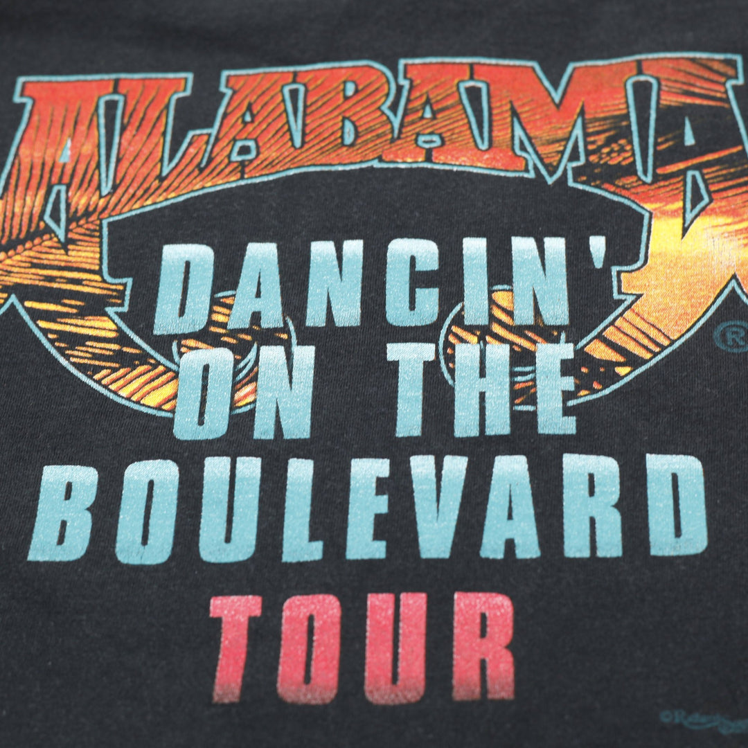 Vintage 90s Alabama Dancing On The Boulevard Tour T-Shirt Made in USA Size XL