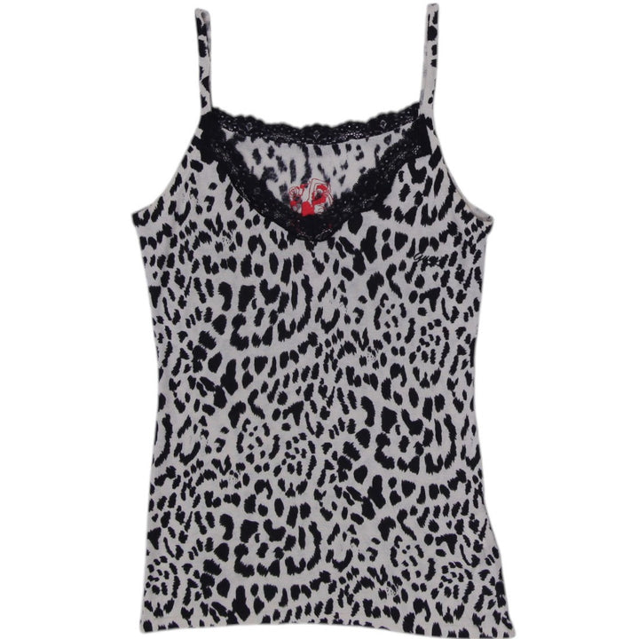 Y2K Ladies Guess Leopard Print Strappy Top Size XS