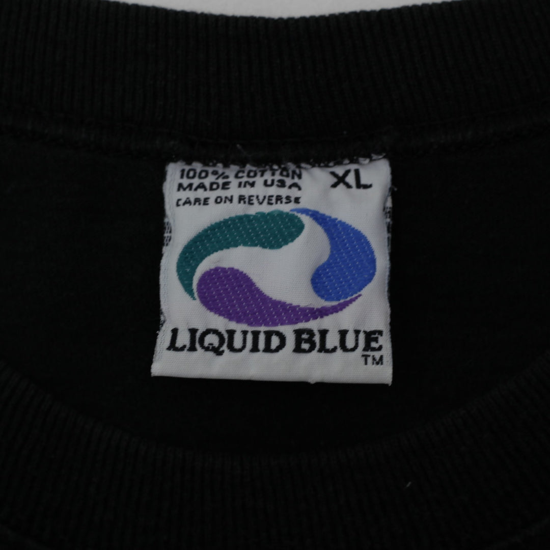 Vintage 90s Liquid Blue Dragon Priestess Sorceress Black T-Shirt Made In USA XL | Migration_T-Shirts - Back V | Fashion Rerun