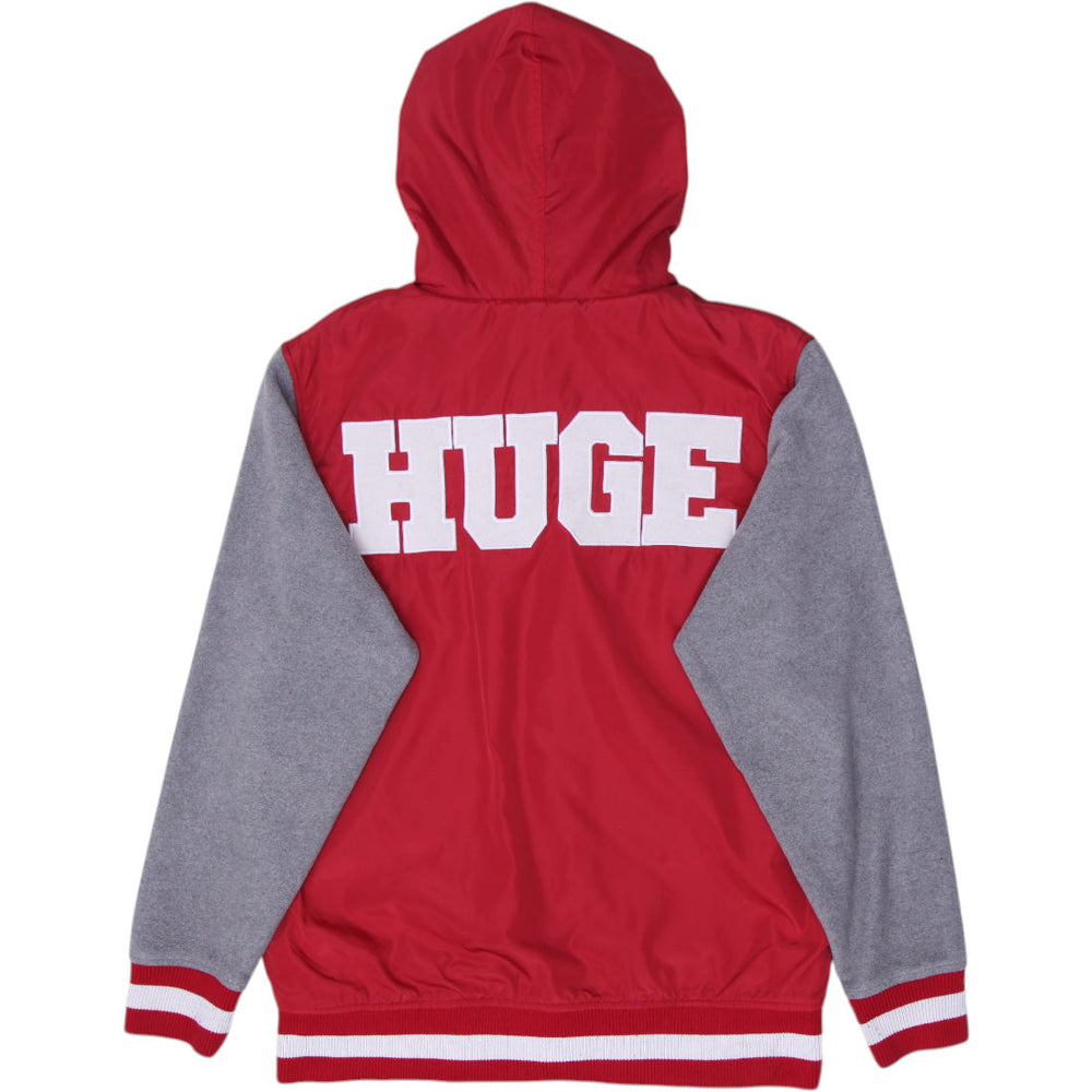 The Hundreds Graphic Varsity Jacket Hoodie Size L | Migration_Jackets SW COLLECTION - Side View | Fashion Rerun