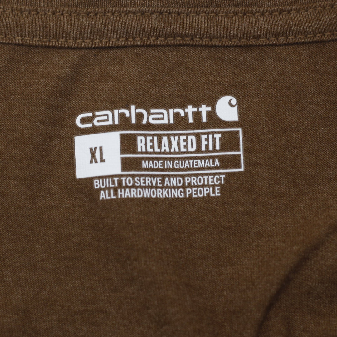 Mens Carhartt Relaxed Fit Brown Graphic T-Shirt Built For Generations Size XL