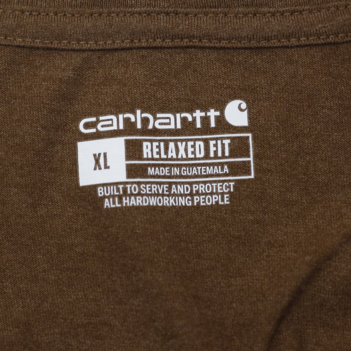 Mens Carhartt Relaxed Fit Brown Graphic T-Shirt Built For Generations Size XL