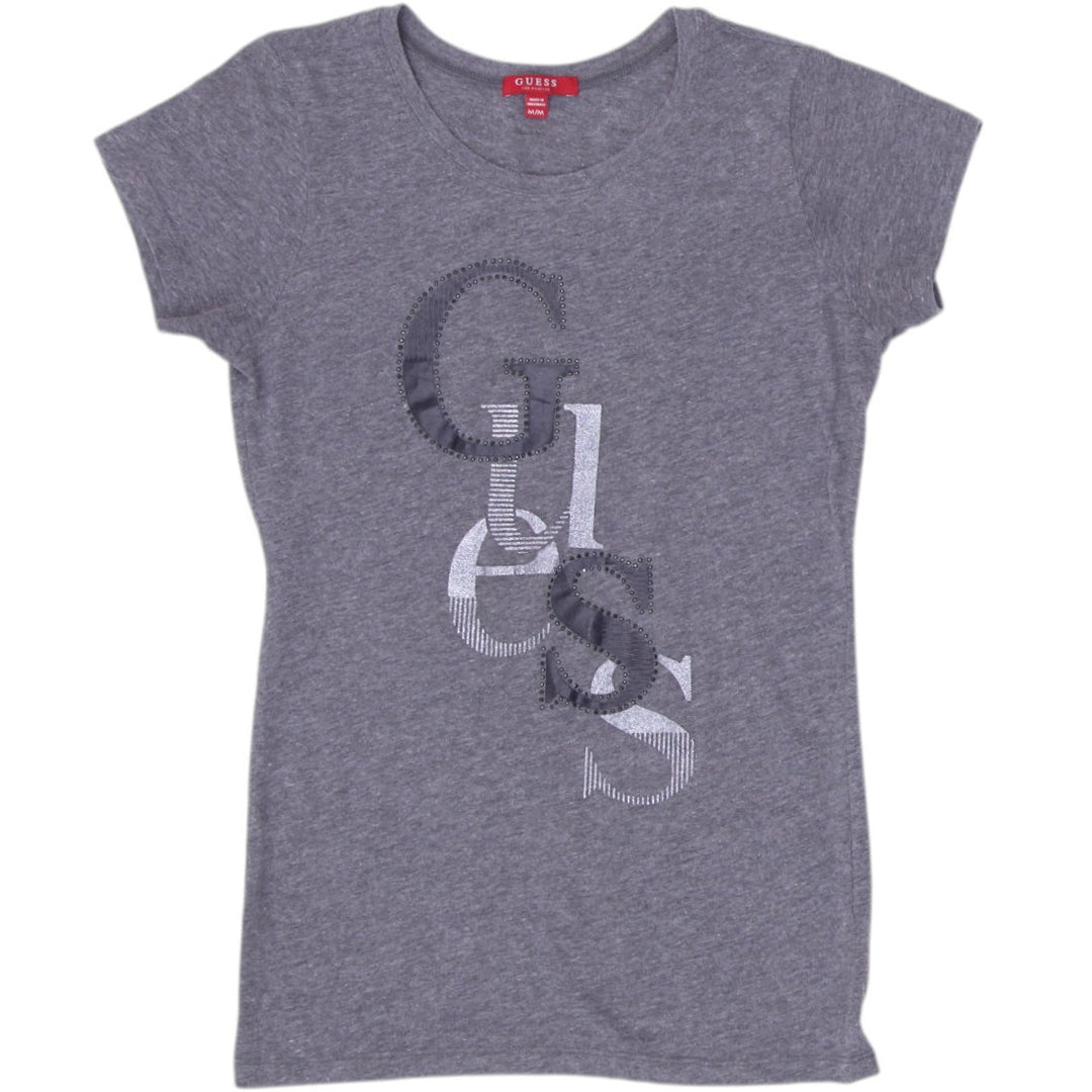 Y2K Ladies GUESS Logo Graphic Tee Size M