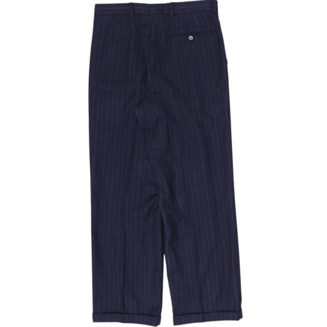 Pinstripe Pleated Trouser Pants Size XS | Migration_Pants MJ DROP - Side View | Fashion Rerun