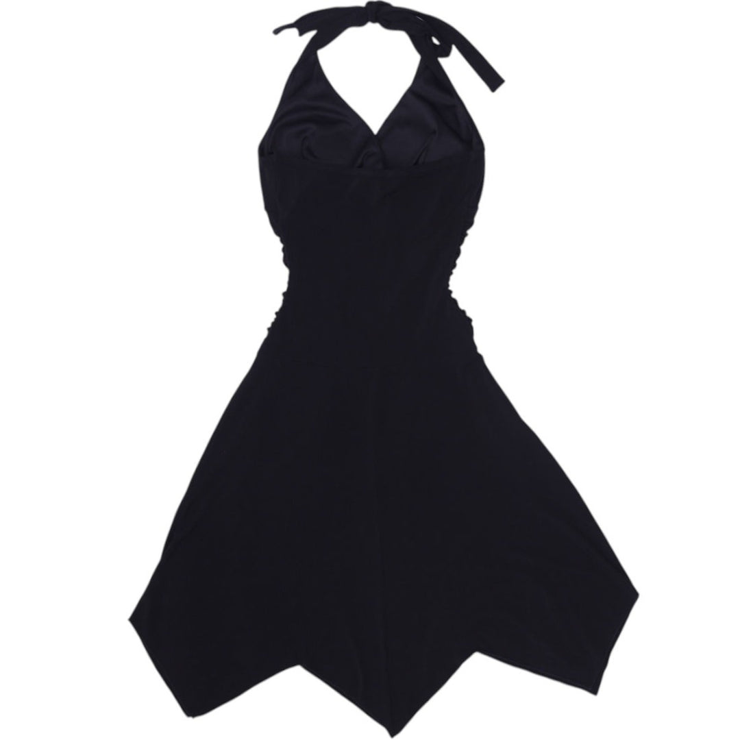 Y2K Black Halter Midi Dress - Size XS | Migration_Dresses - Side View | Fashion Rerun