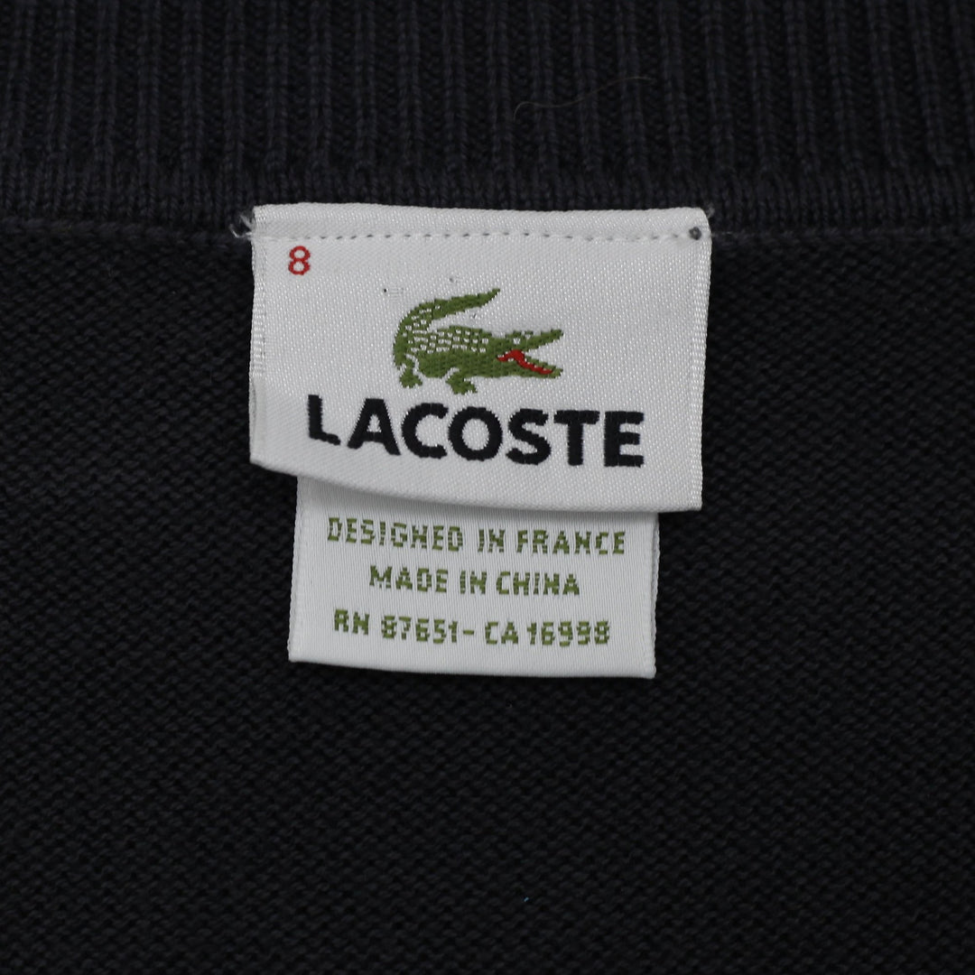 Mens Lacoste V-Neck Argyle Long Sleeve Sweater