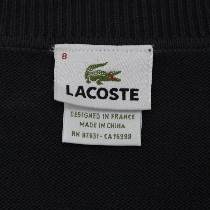 Mens Lacoste V-Neck Argyle Long Sleeve Sweater