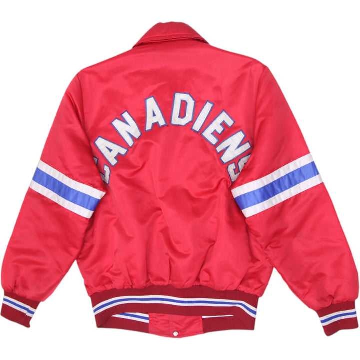 Vintage 80s Shain of Canada Montreal Canadiens Satin Bomber Jacket Size M