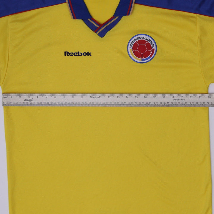 Vintage 1998 Reebok Colombia Home Football Shirt Jersey Size L