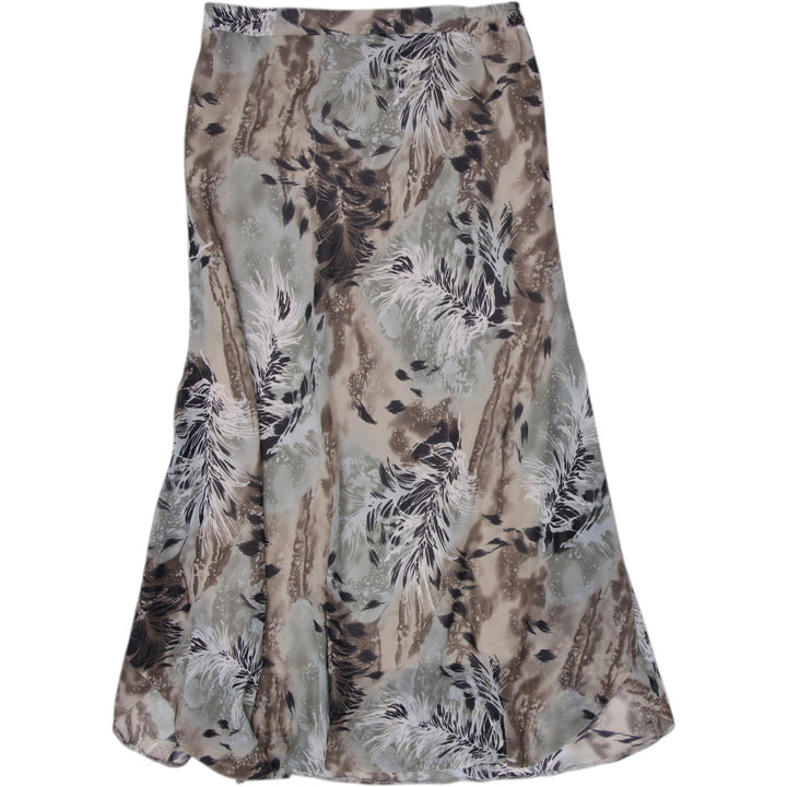 Y2K Ladies Patterned Flowy Long Skirt Size 48
